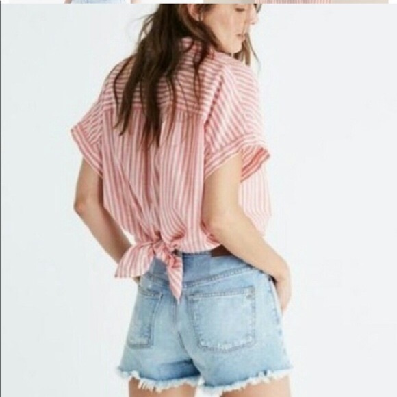 Madewell Tie-Back Central Shirt XXS - Picture 2 of 5